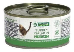 NATURE’S PROTECTION KITTEN TURKEY & SALMON 100г консервы полнорационное питание с индейкой и лососем для котят и кормящих кошек 1х6