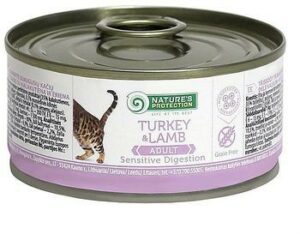 NATURE’S PROTECTION SENSIBLE DIGESTION TURKEY & LAMB 100г консервы полнорационное питание для взрослых кошек с чувствительным пищеварением 1х6