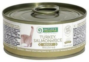 NATURE’S PROTECTION NEUTERED TURKEY SALMON & RICE 100г консервы полнорационное питание для стерилизованных кошек и кастрированных котов 1х6