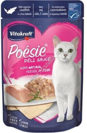 VITAKRAFT POESIE 85 г пауч консервы для кошек лосось в соусе 1х23
