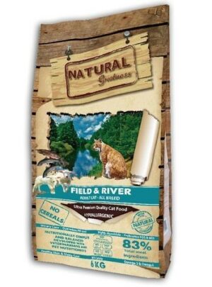 NATURAL GREATNESS FIELD & RIVER RECIPE 6 кг сухой корм с лососем и ягнёнком для кошек