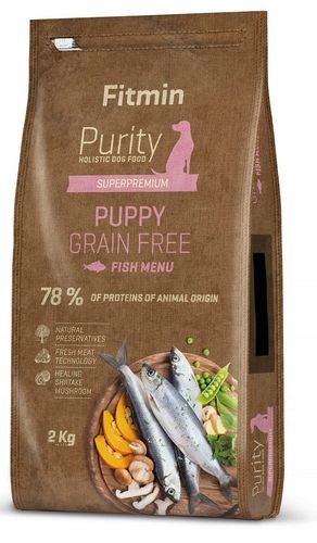 FITMIN PURITY GRAIN FREE PUPPY FISH 2 кг сухой корм для щенков беззерновой с рыбой 1x8