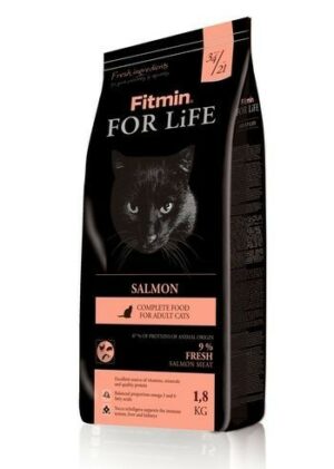 FITMIN FOR LIFE SALMON 8 кг сухой корм для кошек лосось
