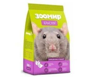 ZOOMIR Погремушка 500 г корм для мышей и декоративных крыс 1х12