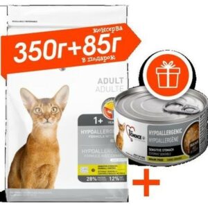 АКЦИЯ 1st CHOICE Hypo 350 г корм для кошек + консервы 1 шт в подарок