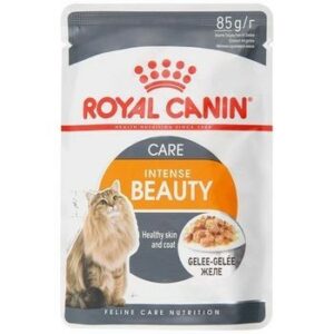 ROYAL CANIN INTENSE BEAUTY 85 г пауч желе влажный корм для кошек старше 1-го года для поддержания красоты шерсти 1х24