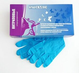SitekMed S 100 шт перчатки нитриловые нестерильные неопудренные