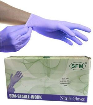 SFM Nitrile Gloves XS 7-8 100 шт перчатки нитриловые нестерильные неопудренные фиолетовые