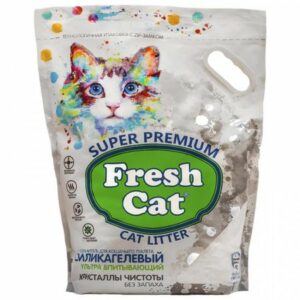 Fresh Cat Кристаллы чистоты 5л 2кг силикагелевый наполнитель для кошачьих туалетов без аромата 1х6