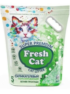 Fresh Cat Летняя прохлада 5л 2кг силикагелевый наполнитель для кошачьих туалетов с ароматом 1х6