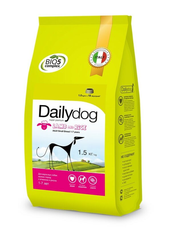 Сухой корм Dailydog для собак мелких пород с ягненком и рисом - 1