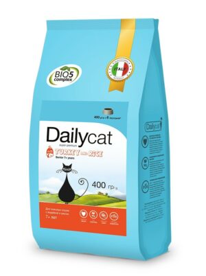 Dailycat Senior Turkey and Rice для пожилых кошек с индейкой и рисом - 400 г