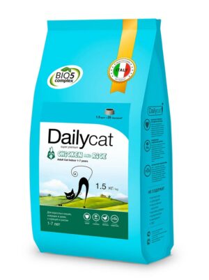 Dailycat Adult Indoor Chicken and Rice сухой корм для взрослых кошек с курицей и рисом - 1.5 кг
