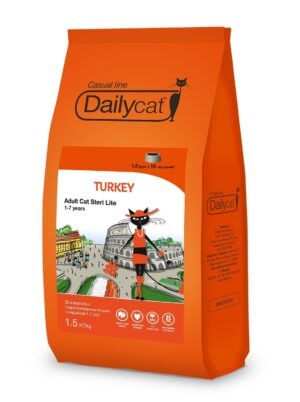 Dailycat Casual Line Adult Steri Lite Turkey корм для стерилизованных кошек с индейкой - 1