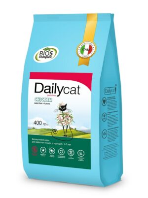 Dailycat Grain Free Adult сухой беззерновой корм для взрослых кошек с курицей - 400 г