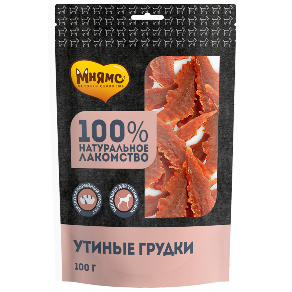 Лакомство Мнямс для собак утиные грудки 100 г