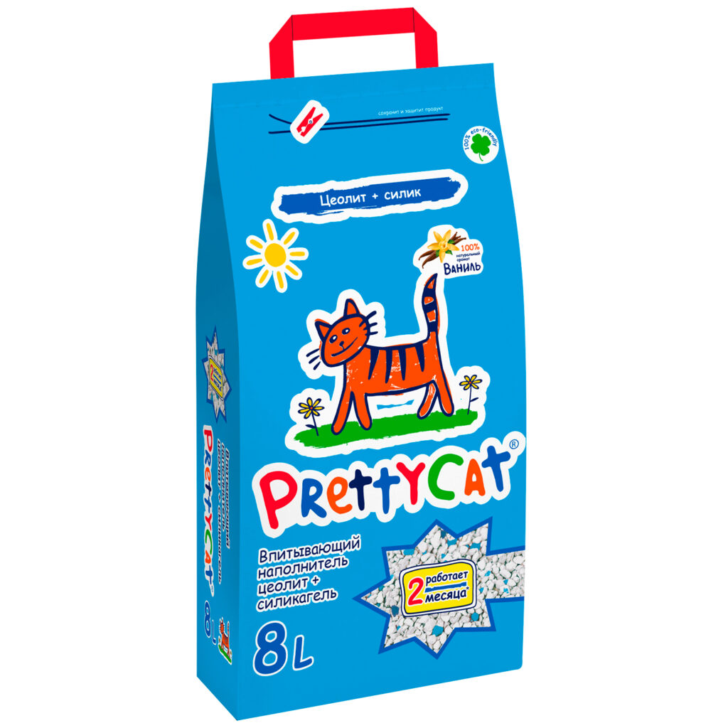 Наполнитель PrettyCat впитывающий глиняный с део-кристаллами Aroma Fruit 4 кг (8л)