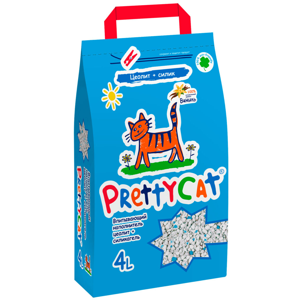 Наполнитель PrettyCat впитывающий глиняный с део-кристаллами Aroma Fruit 2 кг (4л)