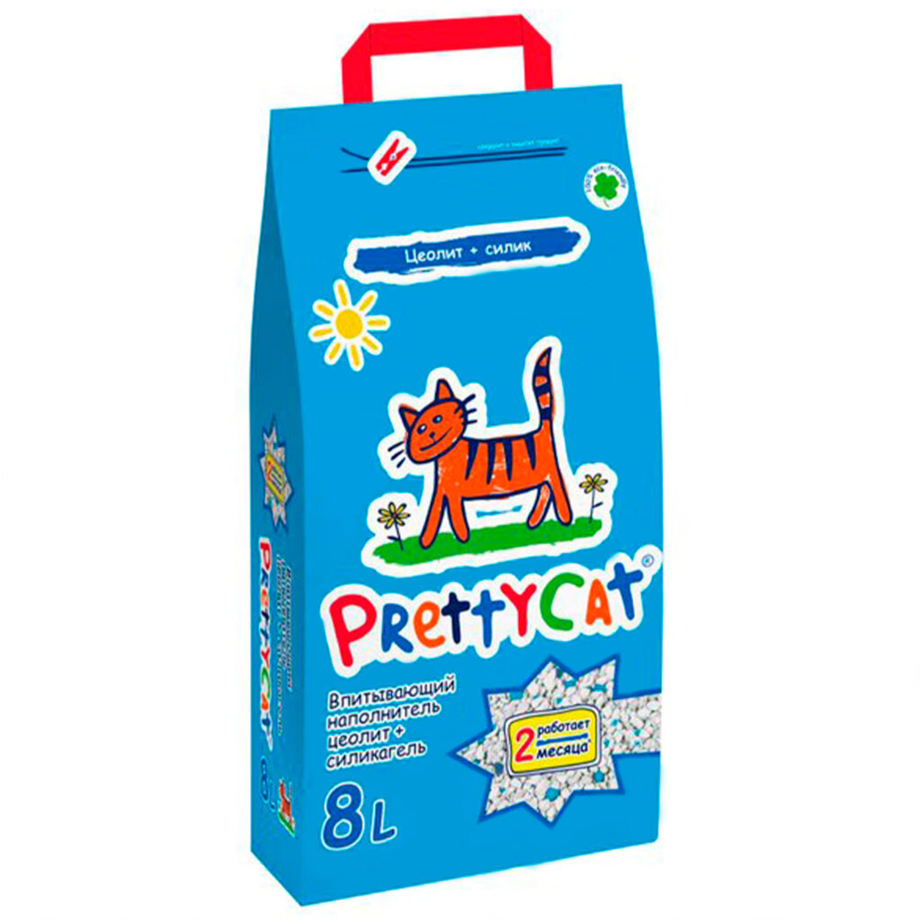 Наполнитель PrettyCat Naturel впитывающий глиняный без аромата 4 кг (8л)