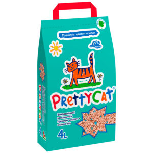 Наполнитель впитывающий для кошачьих туалетов "PrettyCat Premium" 2кг (4л)
