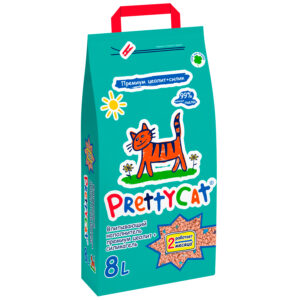 Наполнитель впитывающий для кошачьих туалетов "PrettyCat Premium" 4кг (8л)