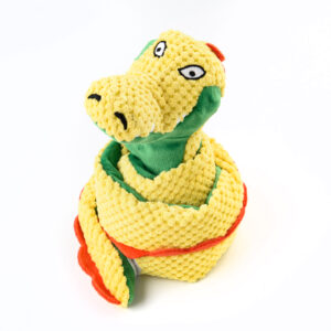 Игрушка Mr.Kranch для собак "Змейка" с карманами под лакомство 96 см желтая